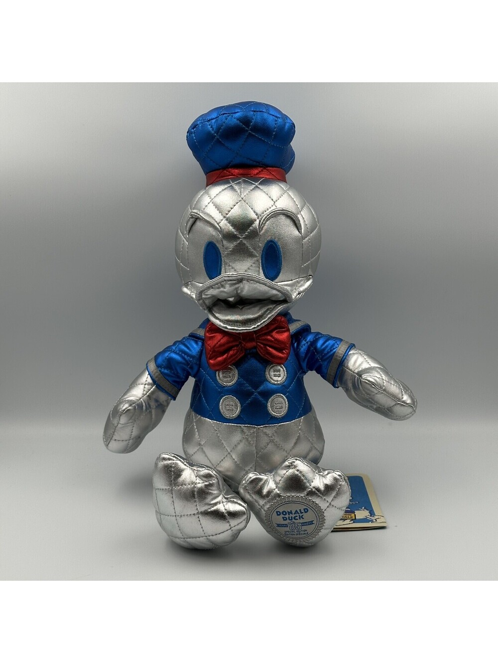 Disney Donald Duck 85th Anniversary Special Edition Plush Silver & Blue